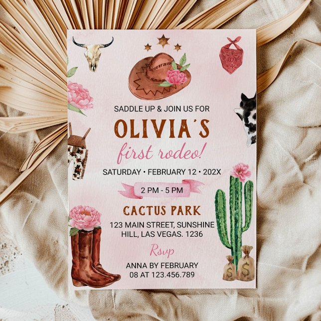 Primera invitación al cumpleaños de Rodeo Western  (Subido por el creador)