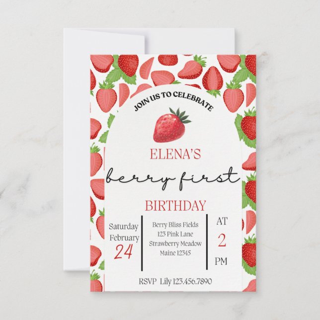 Primera invitación de Berry (Anverso)