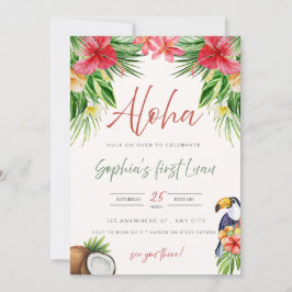 Primera invitación de cumpleaños - Aloha