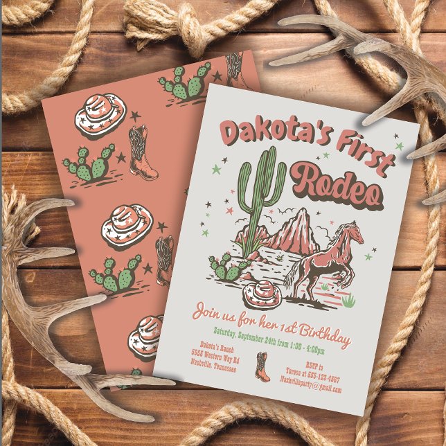 Primera invitación de cumpleaños de Cowboy Cowgirl (Subido por el creador)