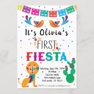 Primera invitación de cumpleaños de Fiesta