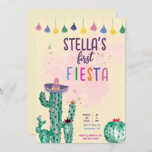 primera invitación de cumpleaños de FIESTA