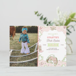 Primera invitación de cumpleaños de Rodeo con foto