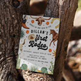 Primera invitación de cumpleaños de Rodeo Cowboy