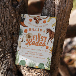 Primera invitación de cumpleaños de Rodeo Cowboy