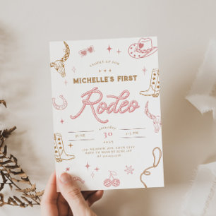 Primera invitación de cumpleaños de Rodeo para Chi