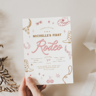 Primera invitación de cumpleaños de Rodeo para Chi