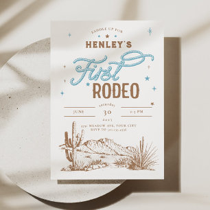 Primera invitación de cumpleaños de Rodeo para niñ
