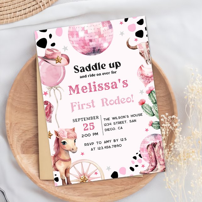 Primera invitación de cumpleaños de Rodeo Wild Wes (Subido por el creador)