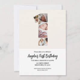 Primera invitación de cumpleaños - Número 1