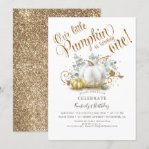 Primera invitación de cumpleaños Otoño Otoño otoño