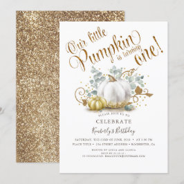 Primera invitación de cumpleaños Otoño Otoño otoño