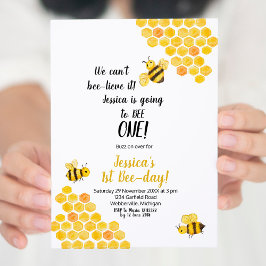 Primera invitación de cumpleaños para abejas