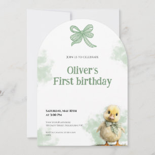 Primera Invitación de Cumpleaños Pato Lazo Cumplea