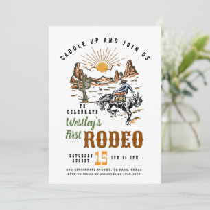 Primera Invitación de Cumpleaños Rodeo Boy