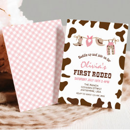Primera Invitación de Cumpleaños Rodeo Western Vaq