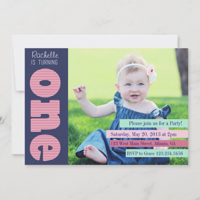 Primera invitación de fiesta de cumpleaños (Anverso)