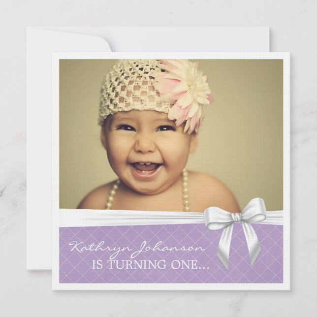 Primera invitación de fiesta de cumpleaños (Anverso)