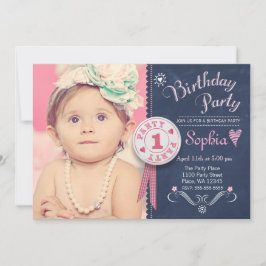 Primera Invitación de Fiesta de Cumpleaños Niña Pi