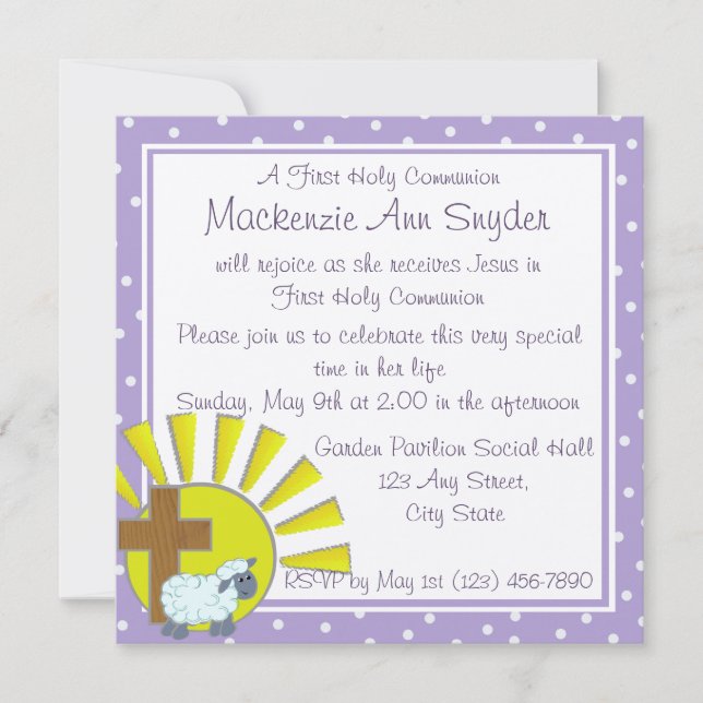 Primera invitación de la comunidad (Anverso)
