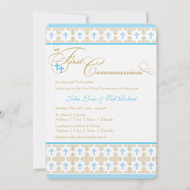 Primera invitación de la comunión de los muchachos (Anverso)