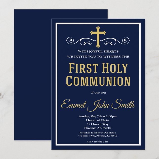 Primera invitación de la comunión santa, primera (Anverso / Reverso)