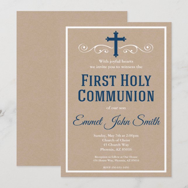 Primera invitación de la comunión santa, primera (Anverso / Reverso)
