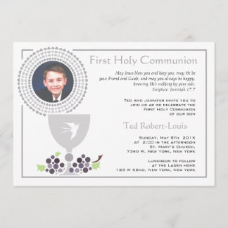 Primera invitación de la foto de la comunión