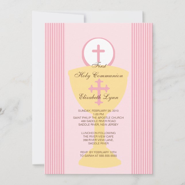 Primera invitación de la Santa Comunión Chica cáli (Anverso)