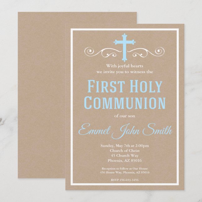 Primera Invitación de la Santa Comunión, Primera C (Anverso / Reverso)