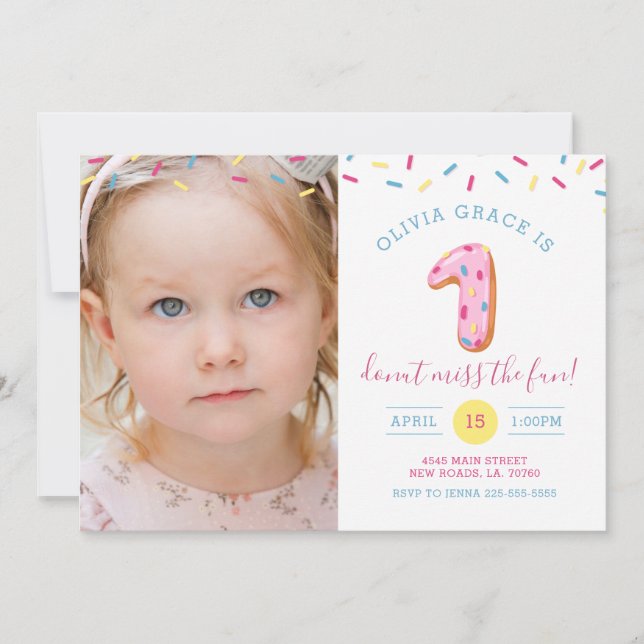 Primera invitación de la tarjeta de la foto del (Anverso)