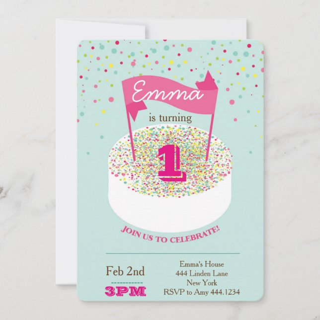 Primera invitación del cumpleaños (Anverso)