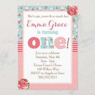 Primera invitación del cumpleaños del cumpleaños