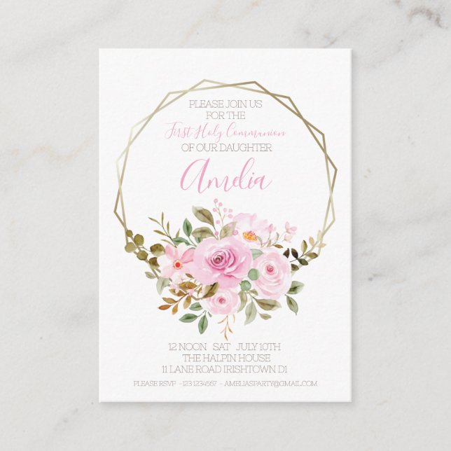 Primera invitación del Partido de la Santa Comunió (Anverso)