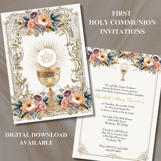 Primera invitación floral de la Santa Comunión (Subido por el creador)