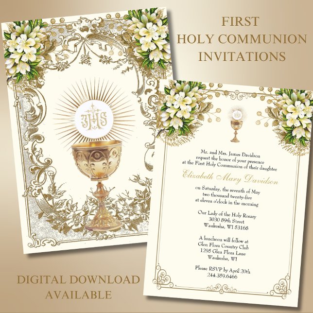 Primera invitación floral de la Santa Comunión (Subido por el creador)