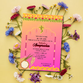 Primera invitación india de arroz "Annaprashan"