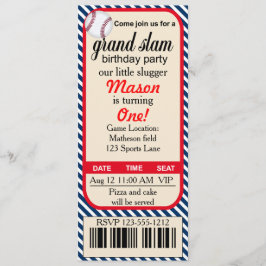 Primera invitación para fiesta de cumpleaños de bé