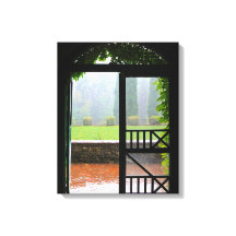 Primera lluvia, marfil y ladrillo envuelto lienzo