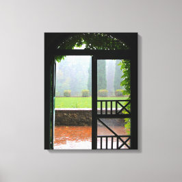 Primera lluvia, marfil y ladrillo envuelto lienzo