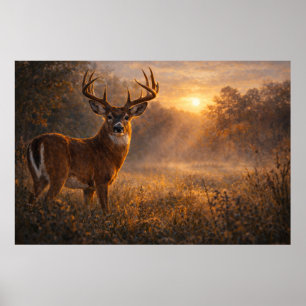 Primera Luz   Arte de Venado de Cola Blanca   Póst