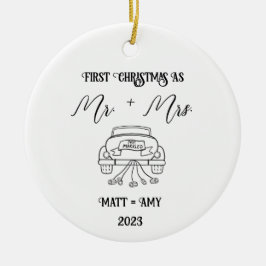 Primera Navidad casada, ornamento personalizado