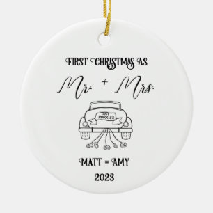 Primera Navidad casada, ornamento personalizado