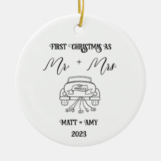 Primera Navidad casada, ornamento personalizado