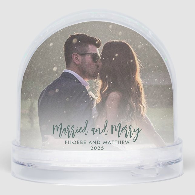 Primera Navidad casada y Personalizado de fotos de (Reverso)