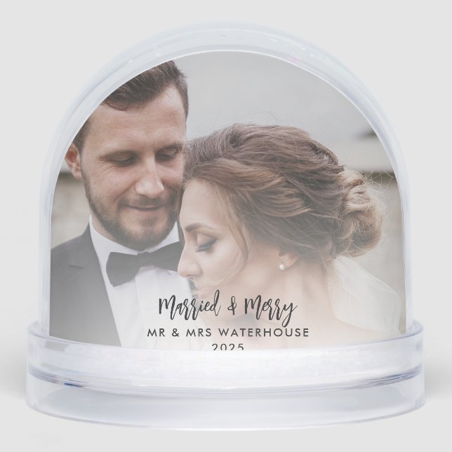 Primera Navidad casada y Personalizado de fotos de (Anverso)