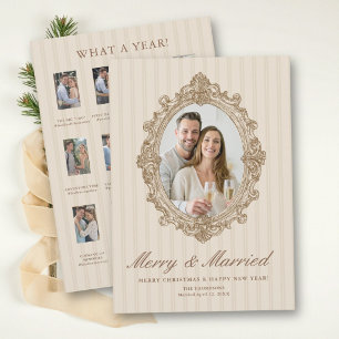 Primera Navidad Casados Boceto Vintage Óvalo Terro