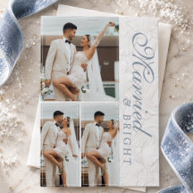 Primera Navidad Casados y Brillante Foto de Recién