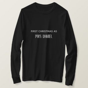 Primera Navidad como Camiseta Señora Nombre Person