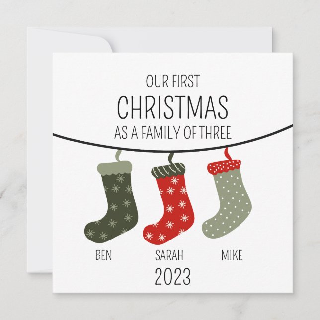 Primera Navidad como familia de tres (Anverso)